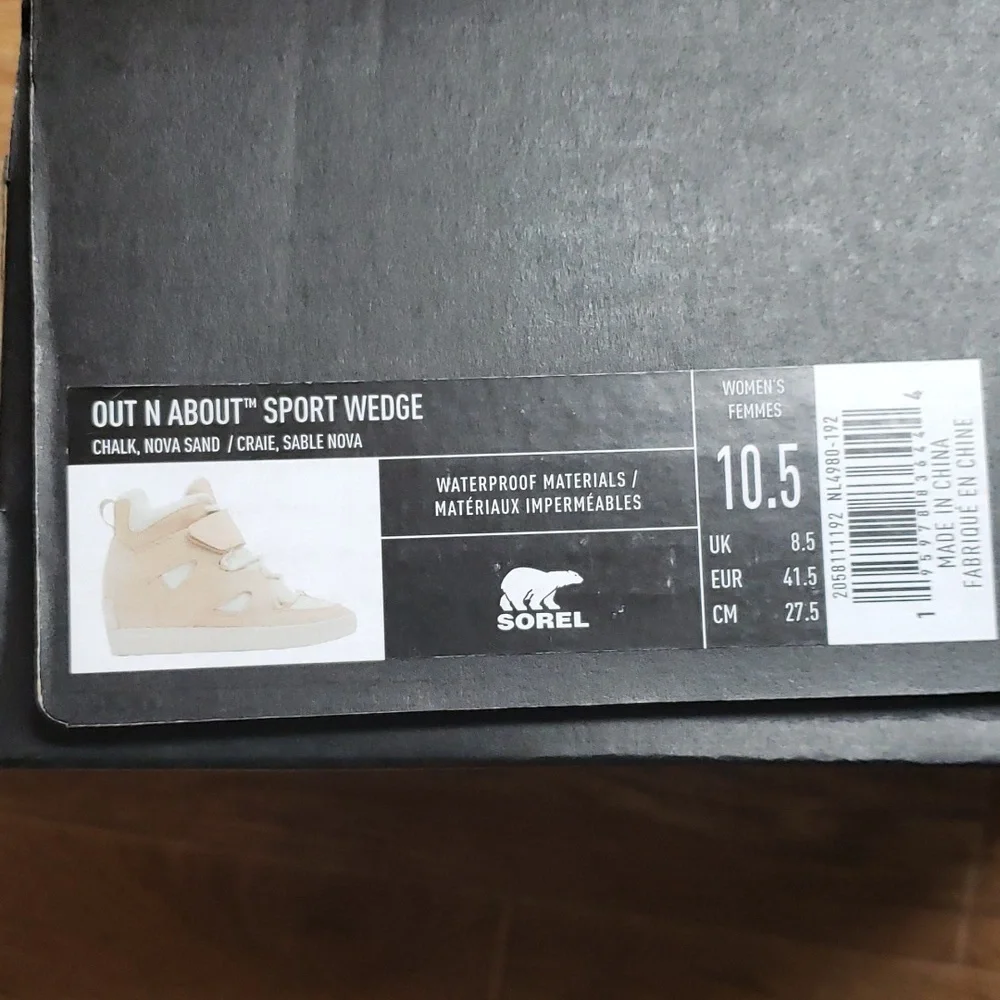 New Sorel hidden wedge sneakers Size 10 1/2
